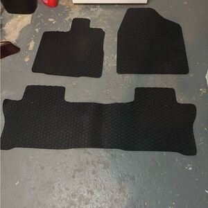 Honda Pilot 2021 rubber all weather floor matts in black